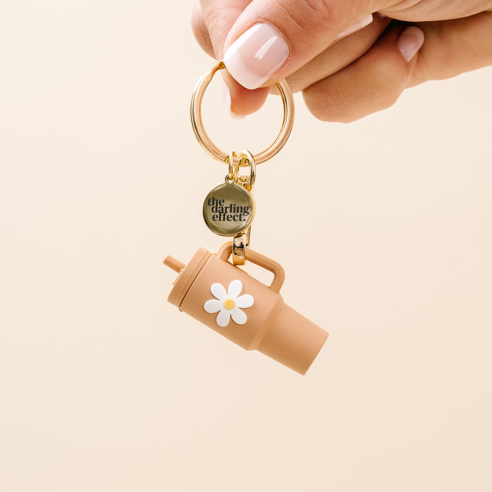 Tiny Tumbler Keychain - Sandstone