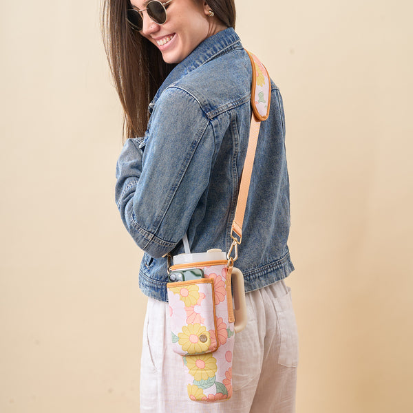 Daisy Craze Peach Tumbler Sling