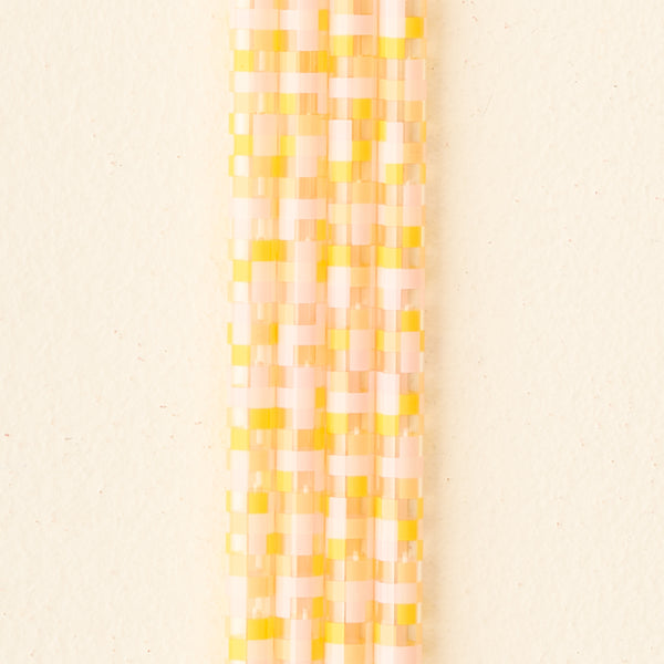 Check Peach 40 oz Tumbler Straw Set