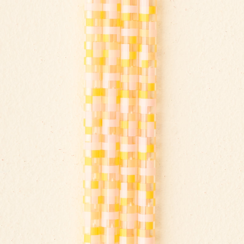 Check Peach 40 oz Tumbler Straw Set