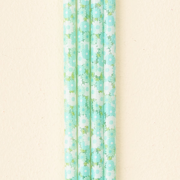 Daisy Craze Aqua 40 oz Tumbler Straw Set