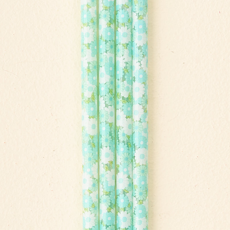 Daisy Craze Aqua 40 oz Tumbler Straw Set