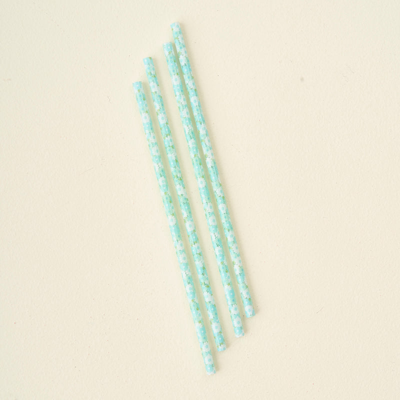 Daisy Craze Aqua 40 oz Tumbler Straw Set