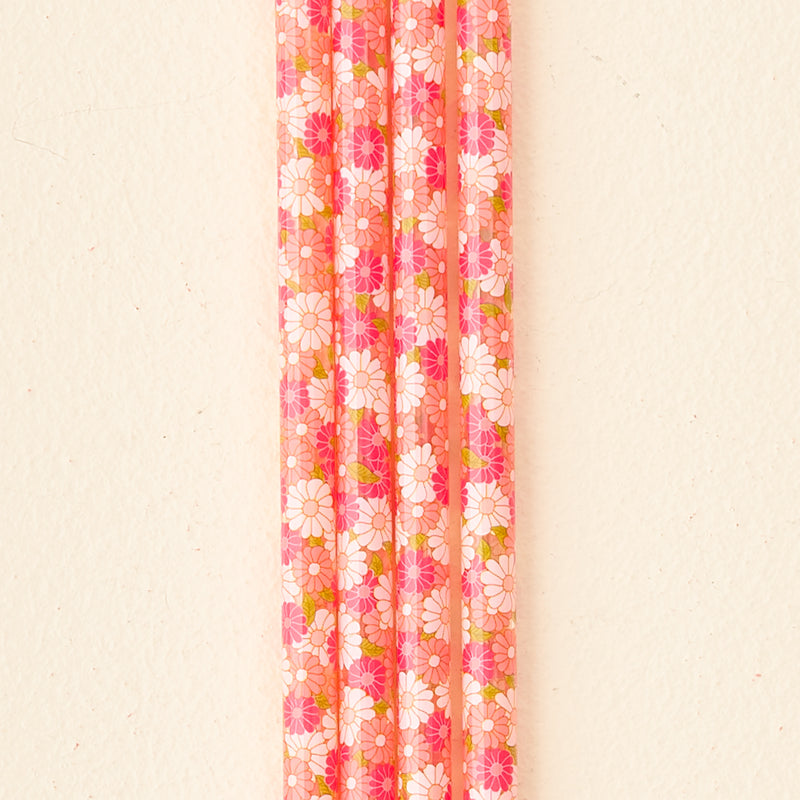 Daisy Craze Hot Pink 40 oz Tumbler Straw Set