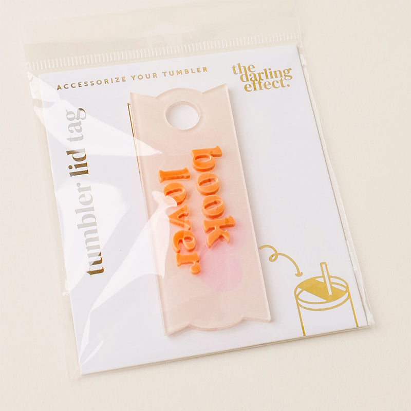 Book Lover Tumbler Lid Tag