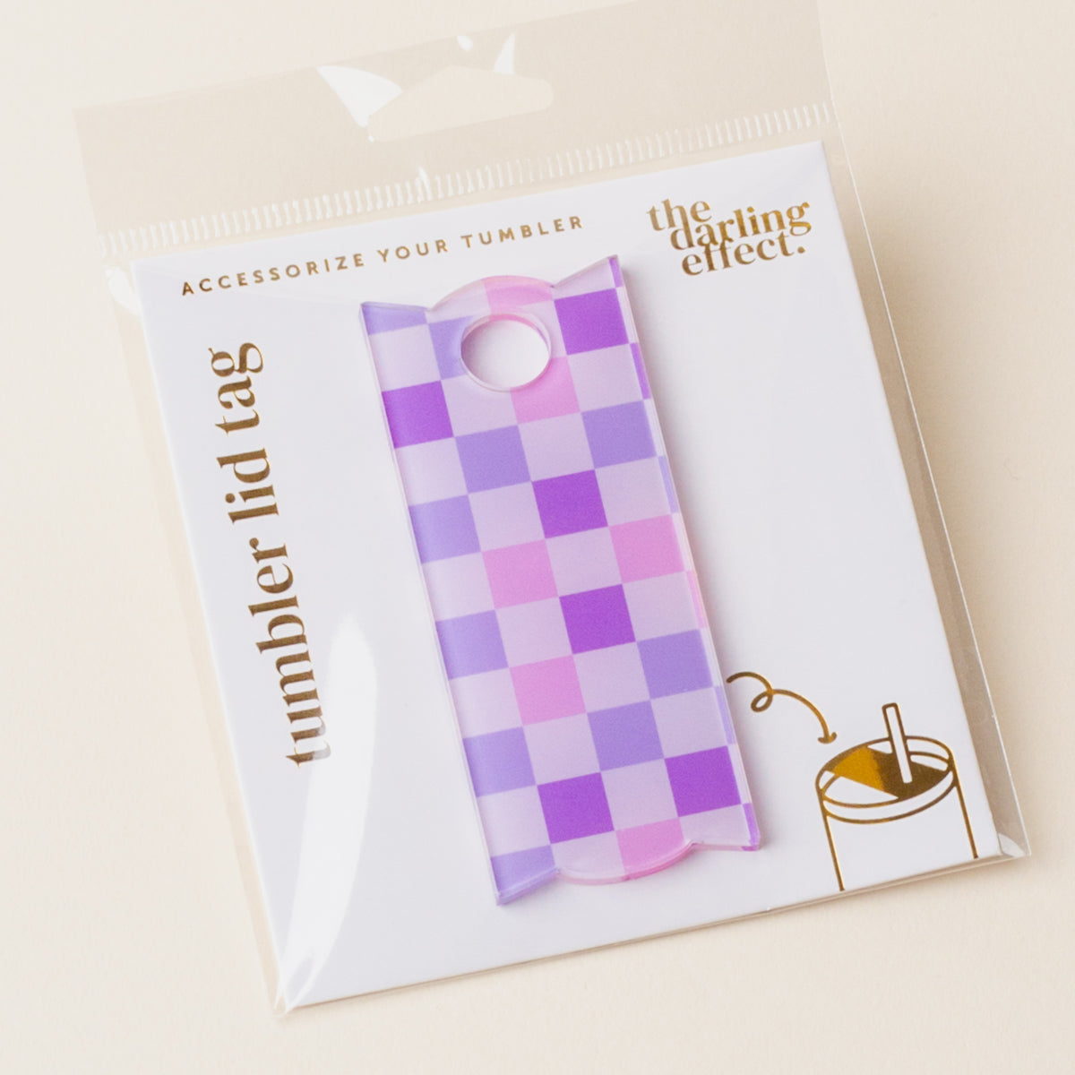 Check Purple Tumbler Lid Tag