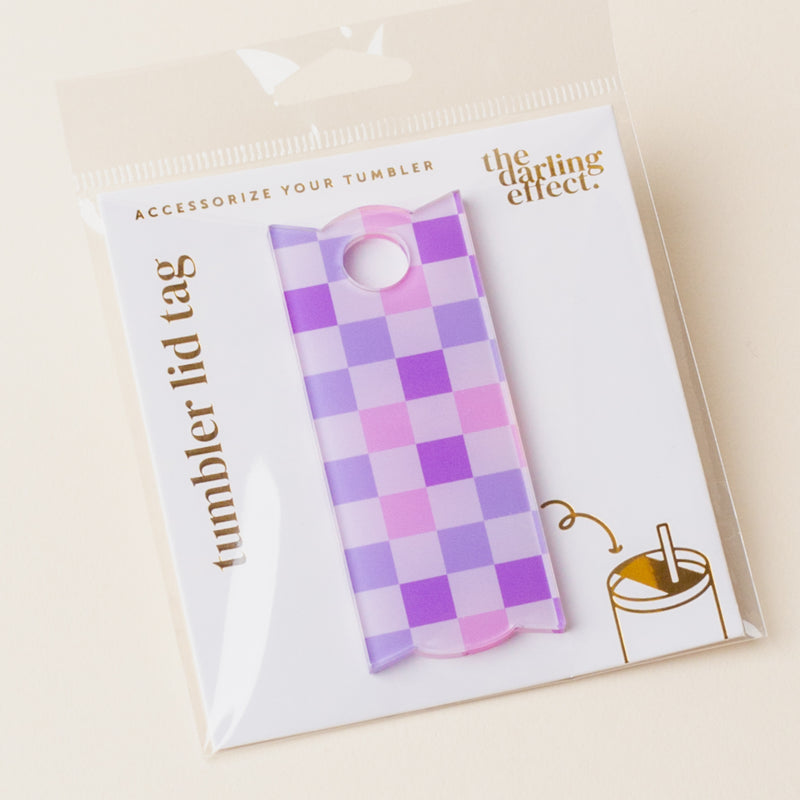 Check Purple Tumbler Lid Tag