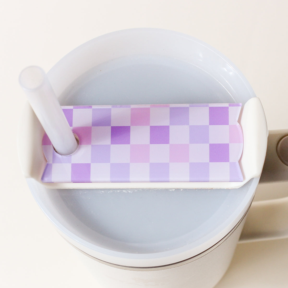 Check Purple Tumbler Lid Tag