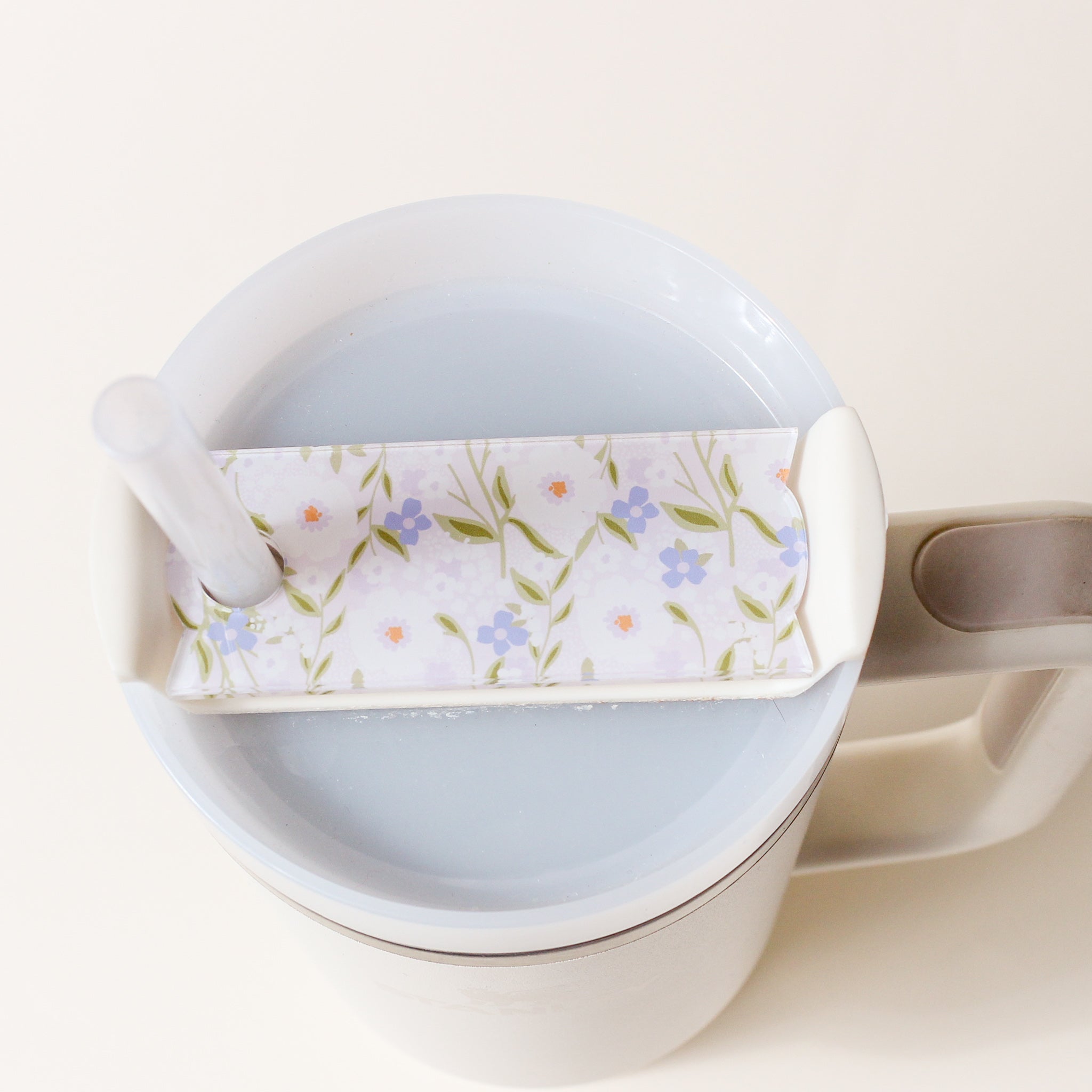 Floral Haven Tumbler Lid Tag