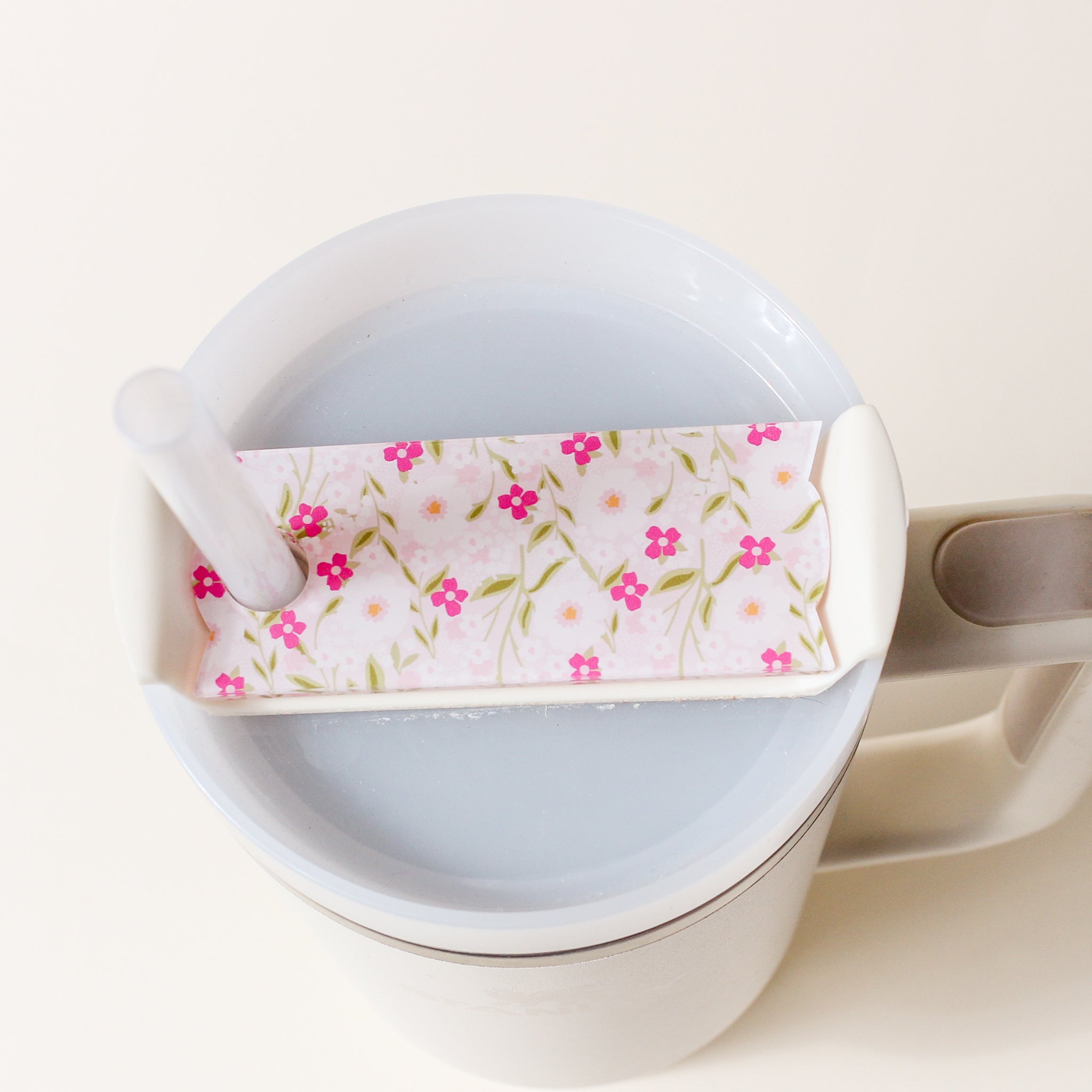 Floral Haven Tumbler Lid Tag