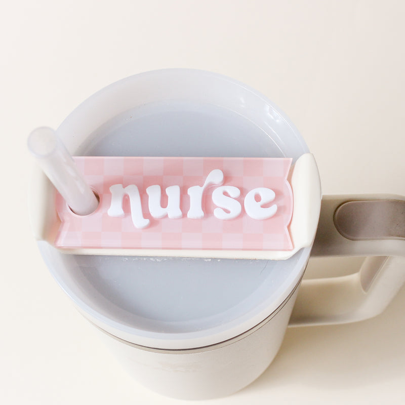 Nurse Tumbler Lid Tag