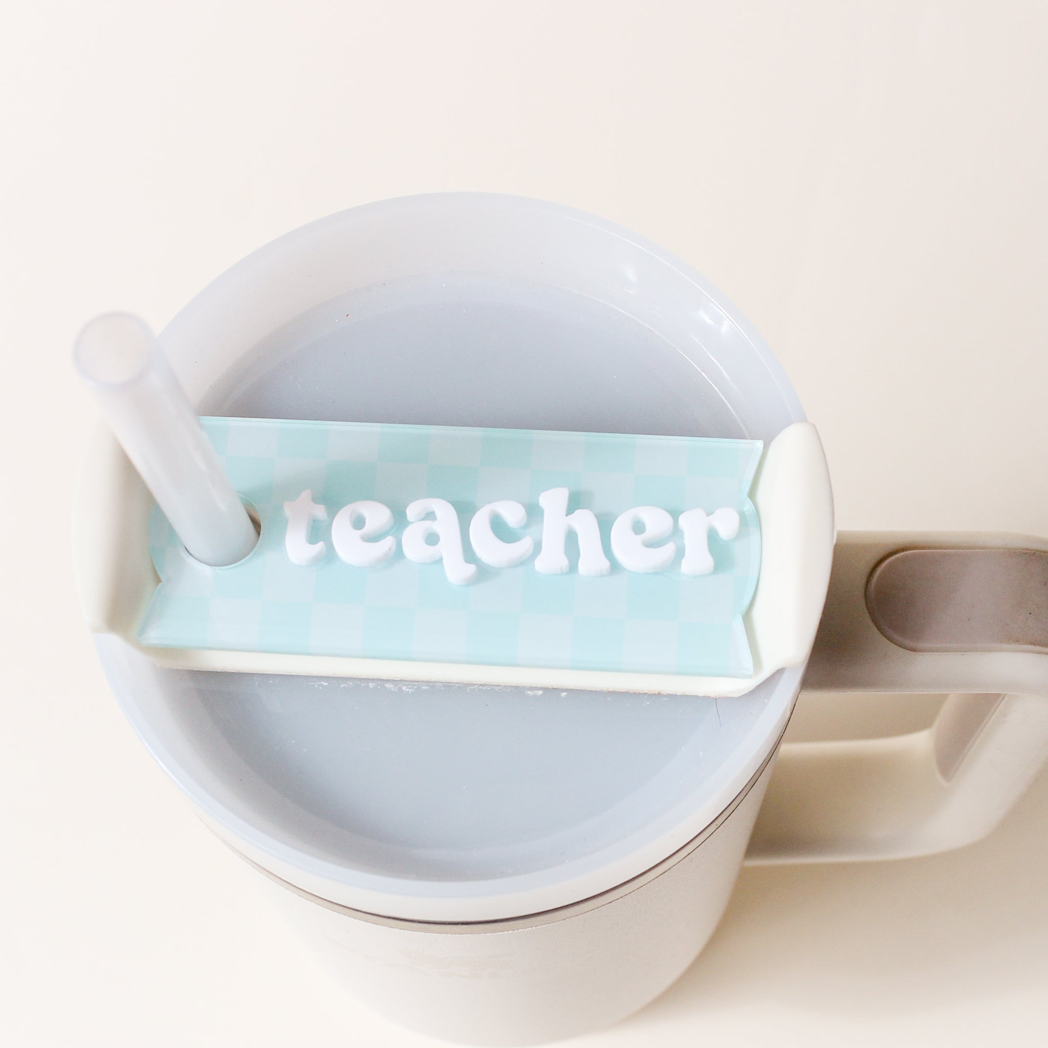 Word Tumbler Lid Topper Tag