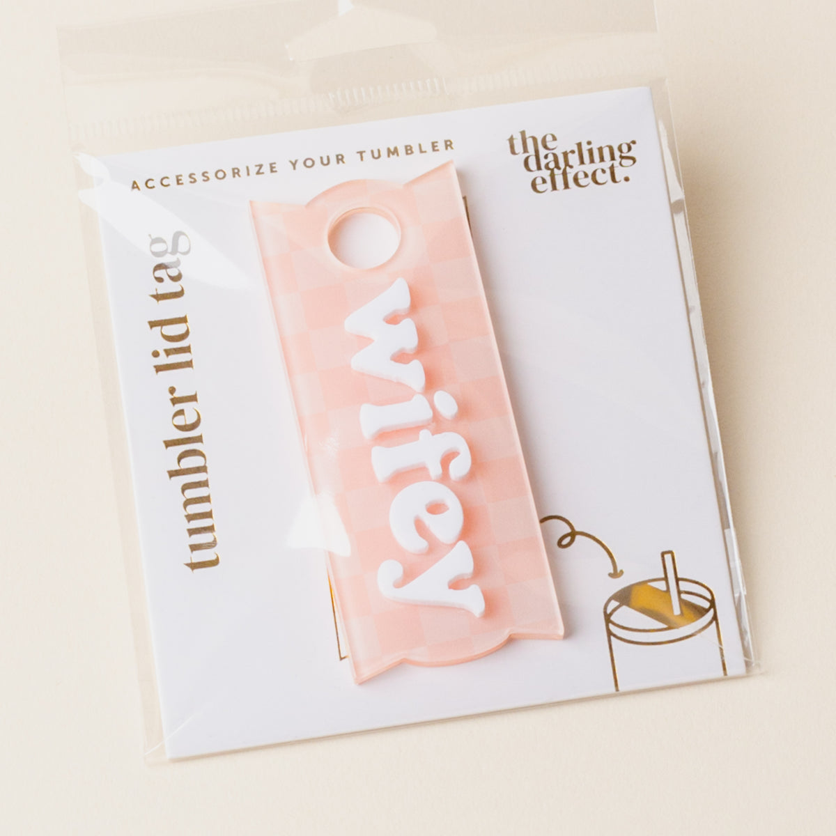 Wifey Tumbler Lid Tag