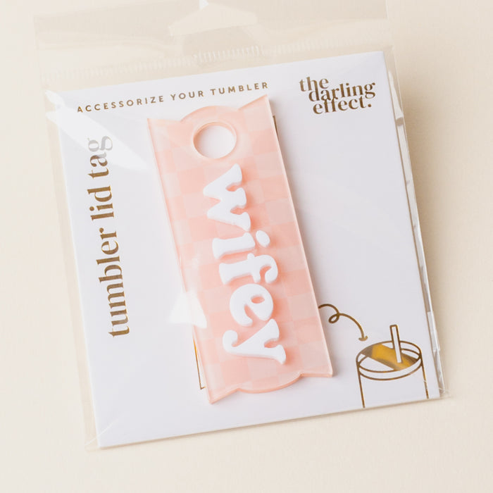 Wifey Tumbler Lid Tag