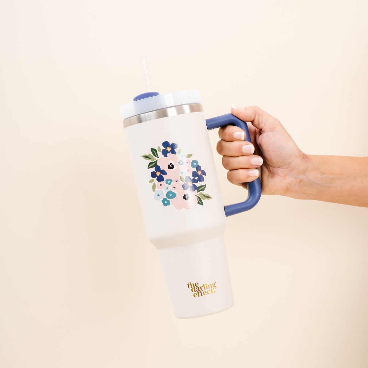 Buds & Bloom Cream 40 oz Take Me Everywhere Tumbler