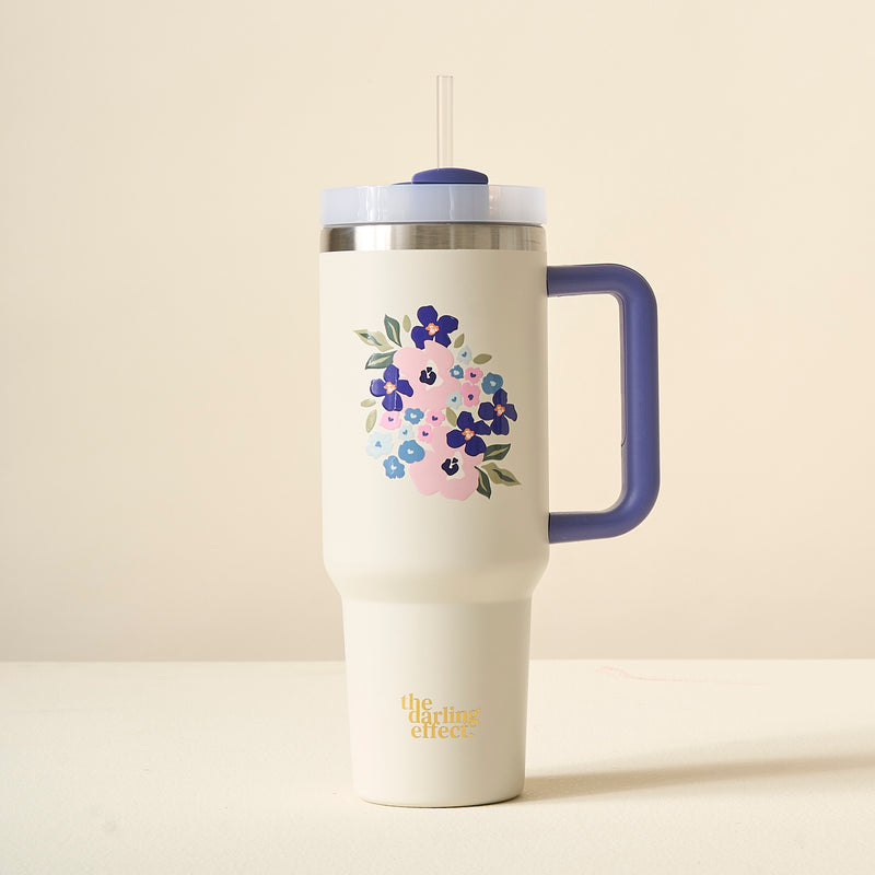 Buds & Bloom Cream 40 oz Take Me Everywhere Tumbler