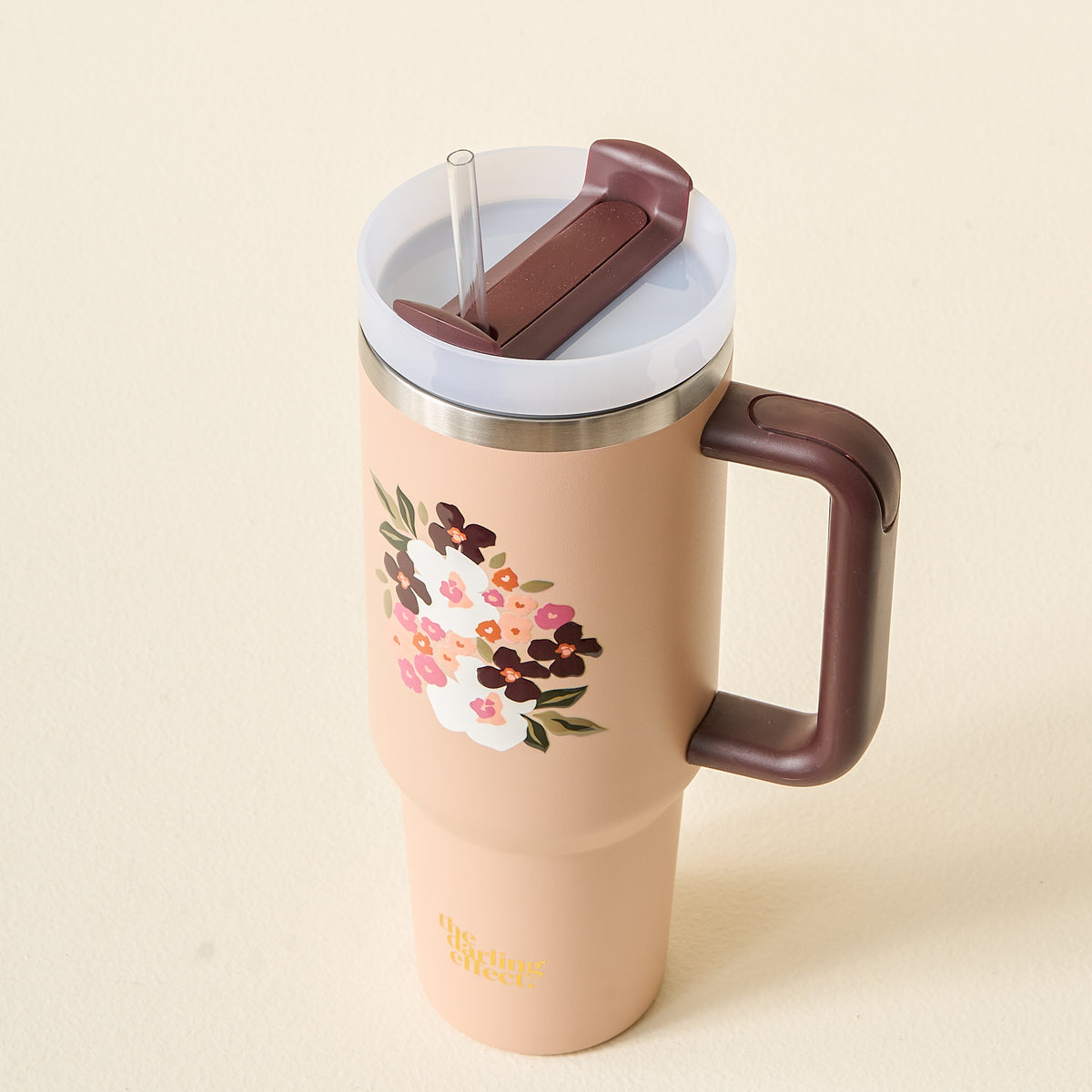 Buds & Blooms Mocha 40 oz Take Me Everywhere Tumbler