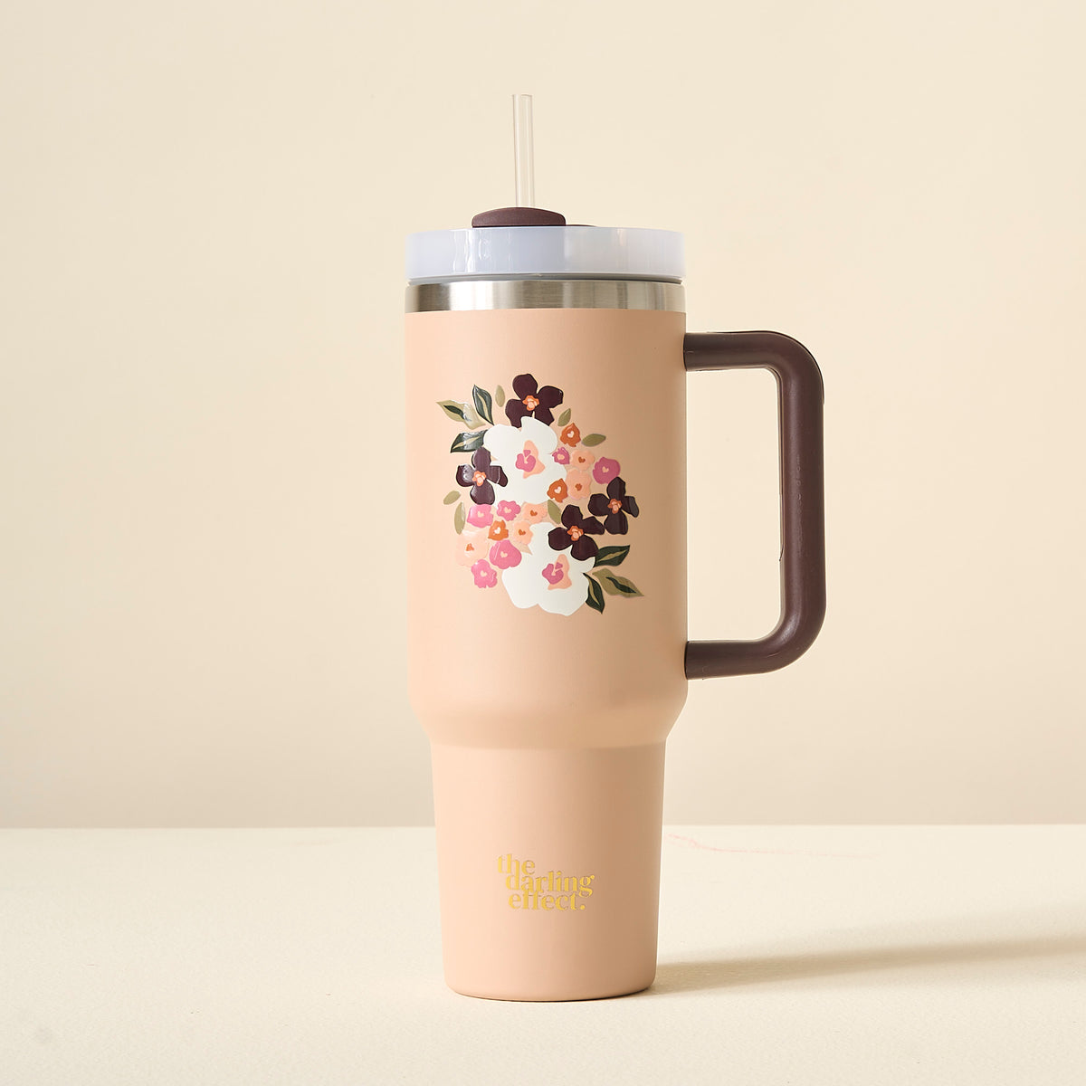 Buds & Blooms Mocha 40 oz Take Me Everywhere Tumbler