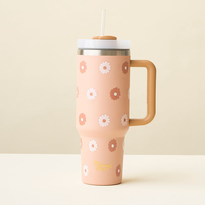 Darling Daisy Tan 40 oz Take Me Everywhere Tumbler