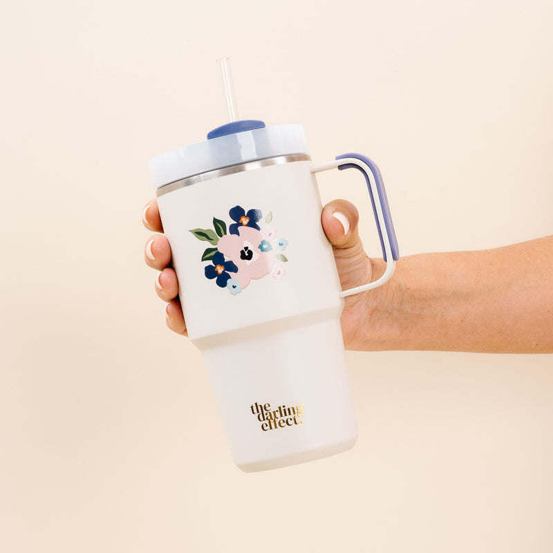 Bloom Cream 20 oz Mini On-The-Go Tumbler