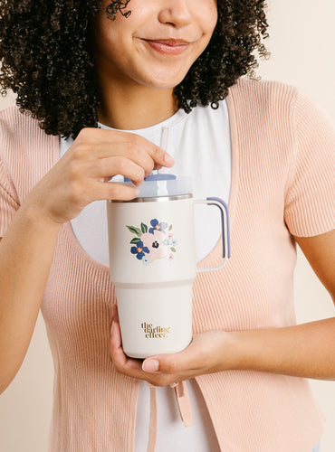 The Darling Effect Travel Tumbler- Navy Floral – The Pulse Boutique