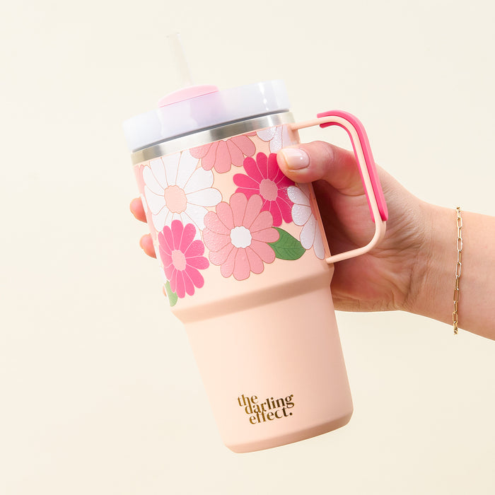 Daisy Craze Hot Pink 20 oz Mini On-The-Go Tumbler