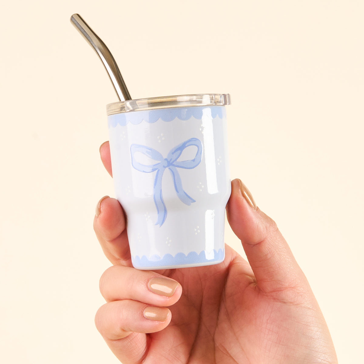 Bow Blue 2 oz Tiny Tumbler