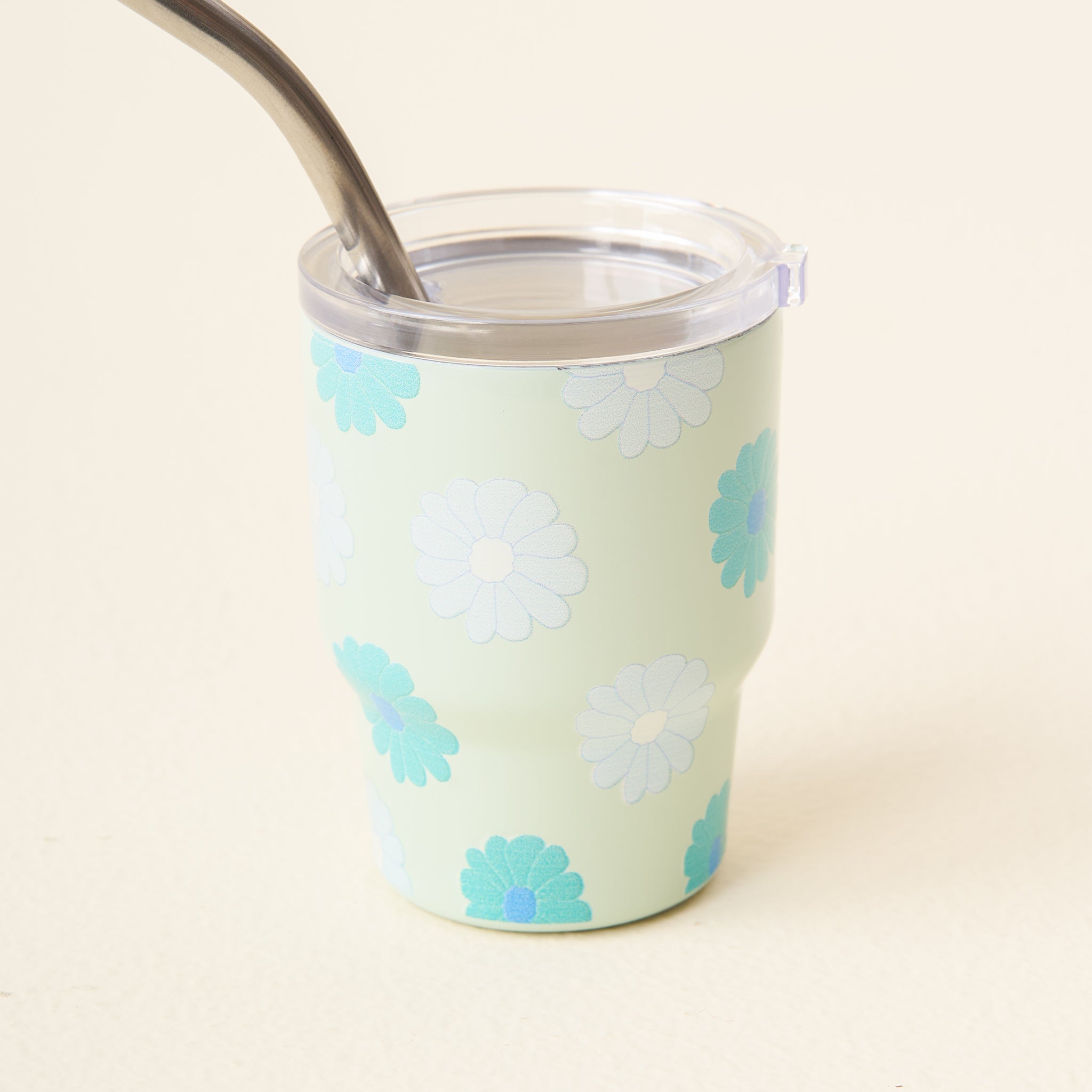 Darling Daisy Aqua 2 oz Tiny Tumbler