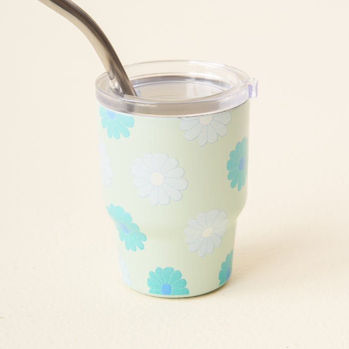 Darling Daisy Aqua 2 oz Tiny Tumbler