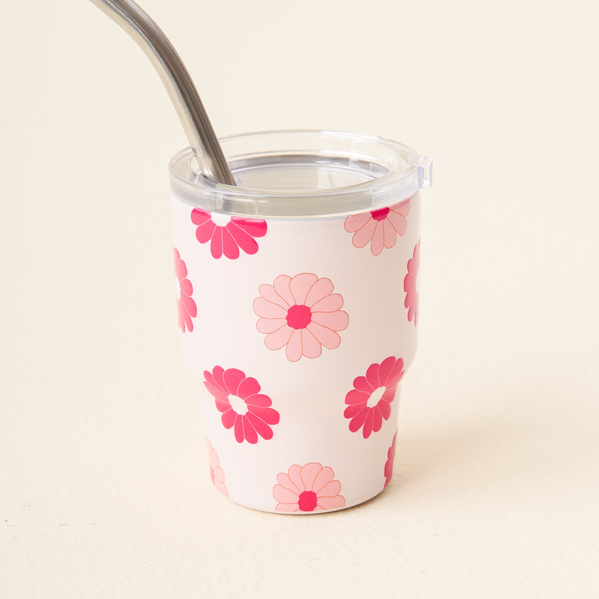 Darling Daisy Hot Pink 2 oz Tiny Tumbler