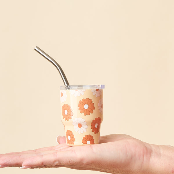 Darling Daisy Tan 2 oz Tiny Tumbler