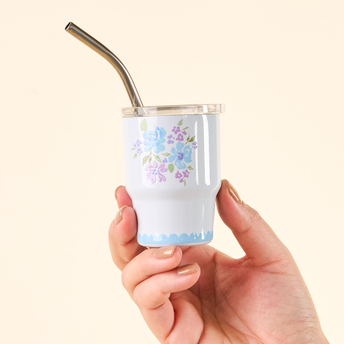 Garden Blooms Blue 2 oz Tiny Tumbler