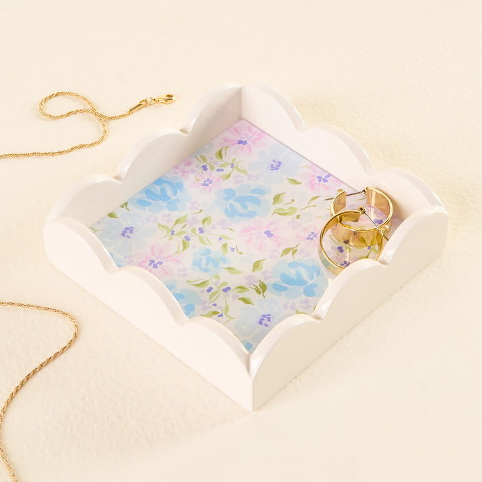 Secret Garden Blue Scallop Trinket Tray