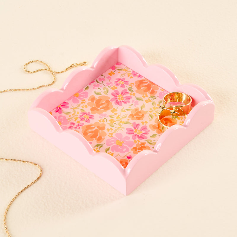 Secret Garden Pink Scallop Trinket Tray