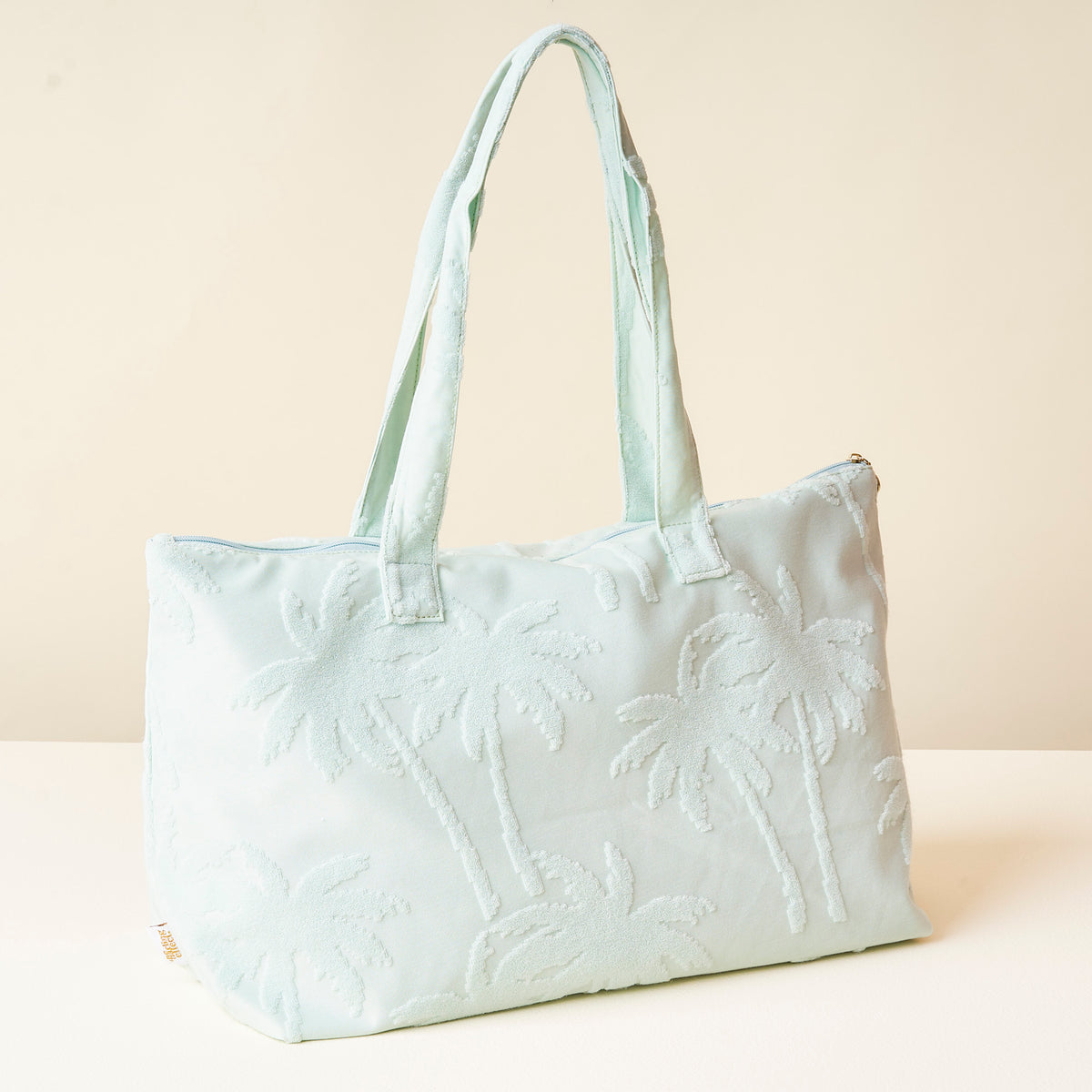 Aqua Palm Terry Tote