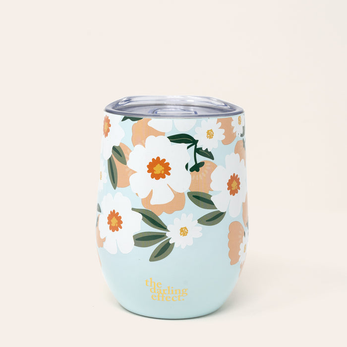 Flower Talk Wine Tumbler