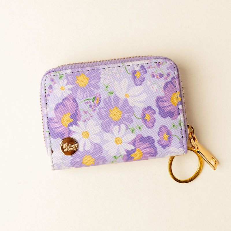 Bouquet Beauty Purple Zip Around Wallet