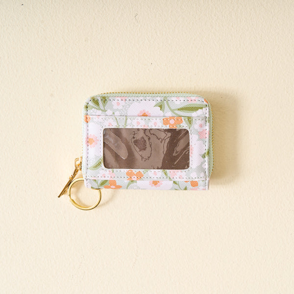 Floral Haven Sage Zip Around Wallet