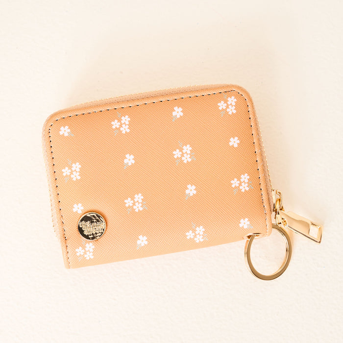 Pretty Posies Mustard Zip Around Wallet