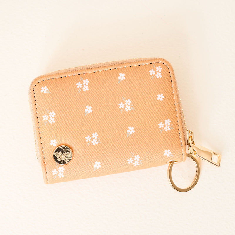 Pretty Posies Mustard Zip Around Wallet