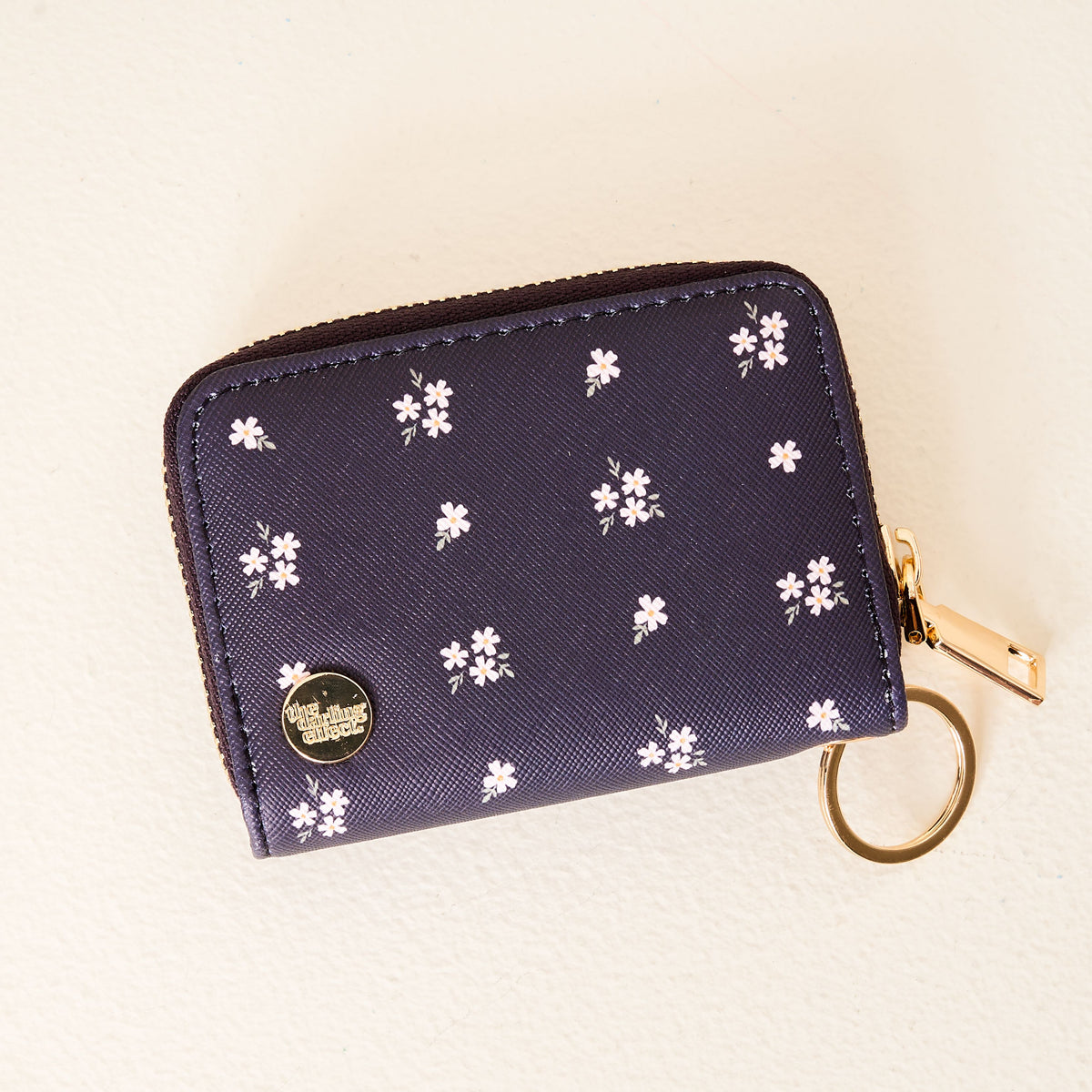 Pretty Posies Navy Zip Around Wallet