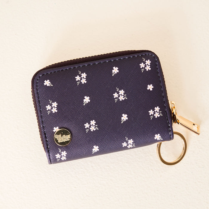 Pretty Posies Navy Zip Around Wallet