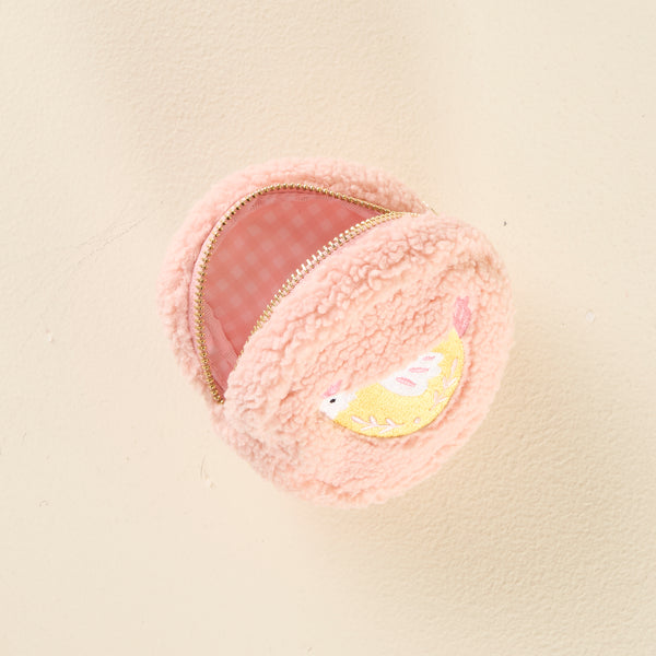 Spring Chicken Circle Teddy Pouch