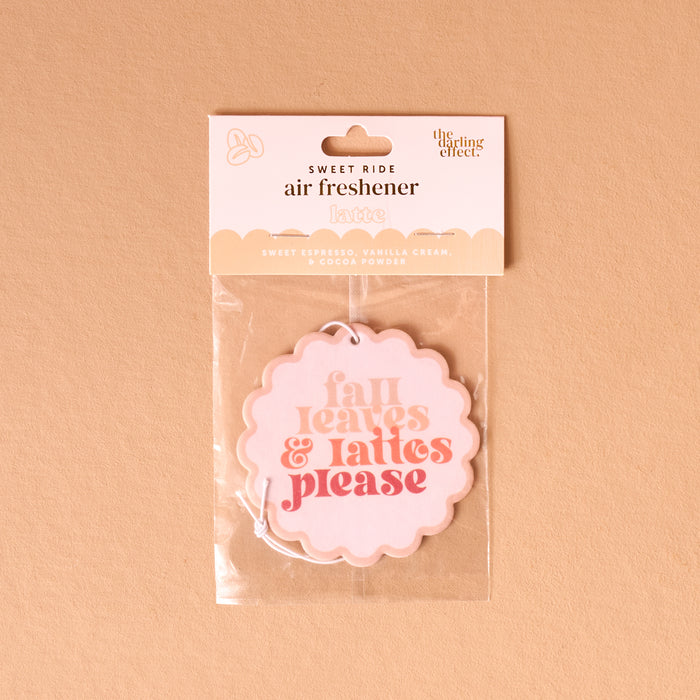 Fall Leaves & Lattes Please Sweet Ride Car Air Freshener