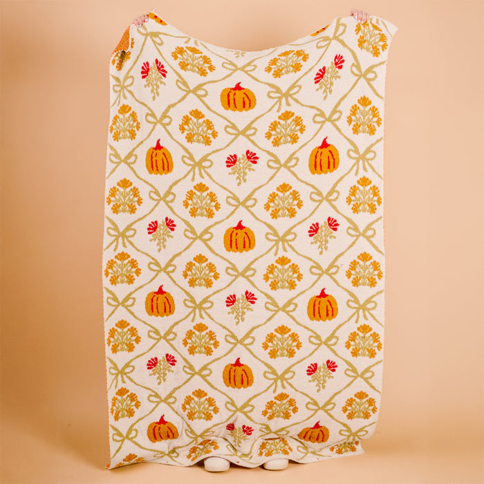 Patchwork Pumpkins Cozy Dreams Luxe Blanket