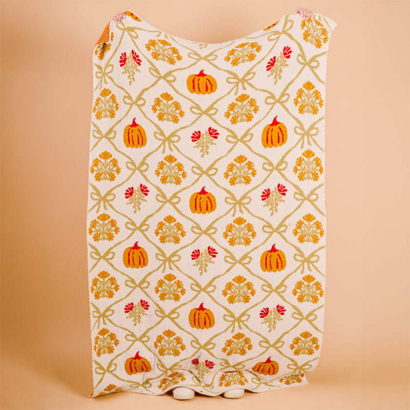 Patchwork Pumpkins Cozy Dreams Luxe Blanket