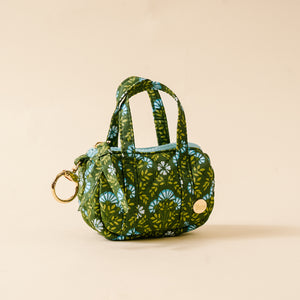 Everbloom Forest Green Itty Bitty Duffle Bag Charm
