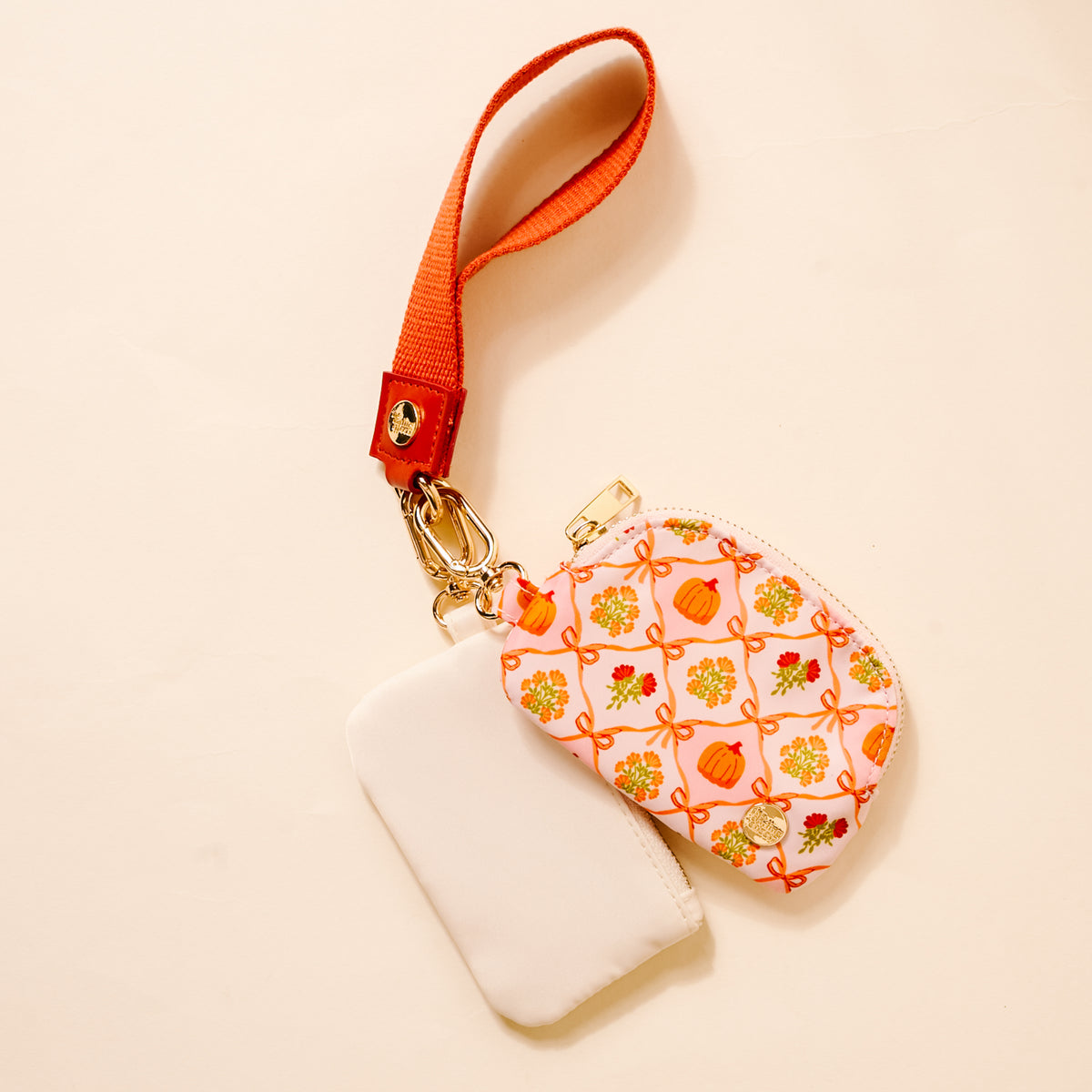 Patchwork Pumpkins Dynamic Duo Pouch Wristlet