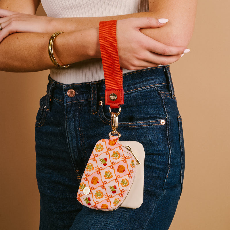 Patchwork Pumpkins Dynamic Duo Pouch Wristlet