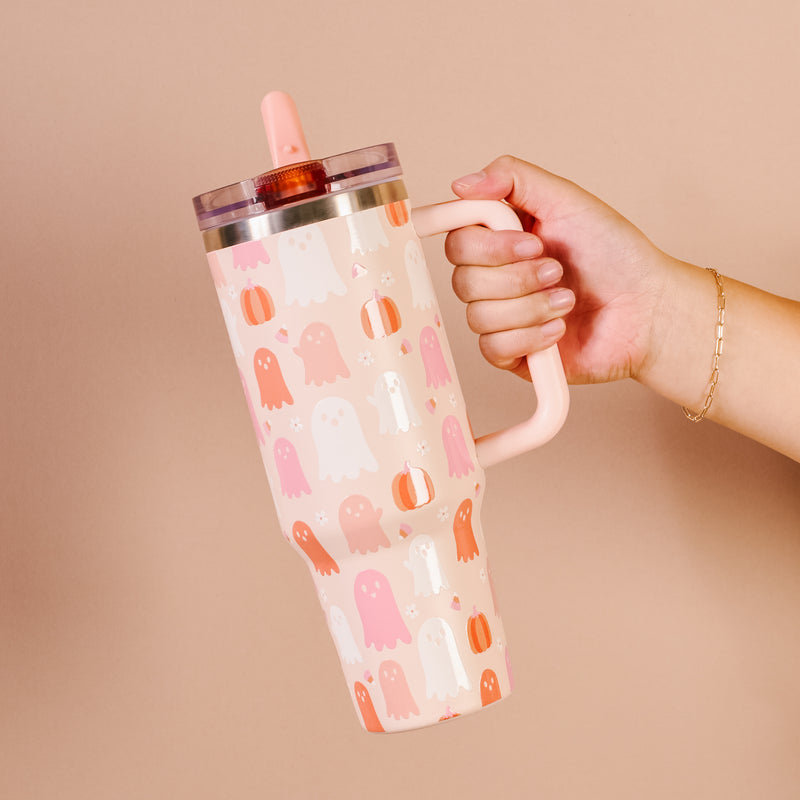 Ghost Party 40 oz Lifestyle Flip Straw Tumbler